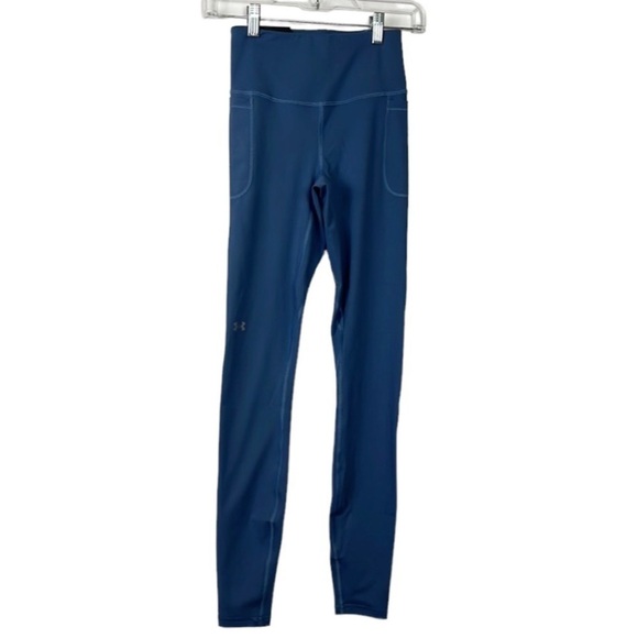 Under Armour High Rise Legging Women's XS Fitted Full Length Media Pockets New - Picture 1 of 13